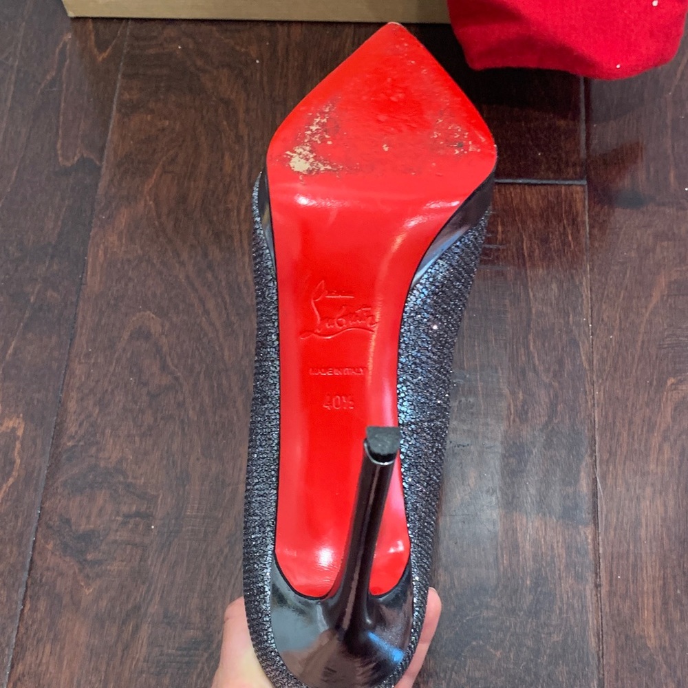 Christian Louboutin Glittering Gray Heels - Picture 5 of 13